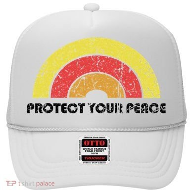 Protect Your Peace Mindful Yoga Vintage Rainbow Sun Boho Hip Hat