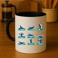 Penguin Yoga Poses Meditation Workout Exercise Mom Gift Funny Gift Coffee Mug thumb 4