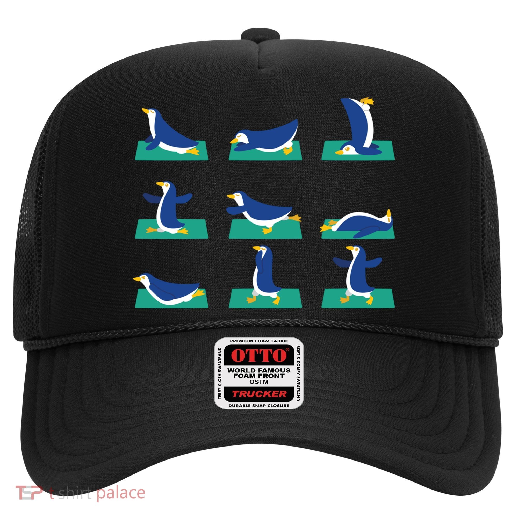 Penguin Yoga Poses Meditation Workout Exercise Mom Gift Funny Gift Hat