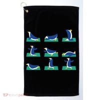 Penguin Yoga Poses Meditation Workout Exercise Mom Gift Funny Gift Golf Towel thumb 0