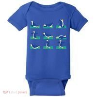 Penguin Yoga Poses Meditation Workout Exercise Mom Gift Funny Gift Baby Bodysuit thumb 0