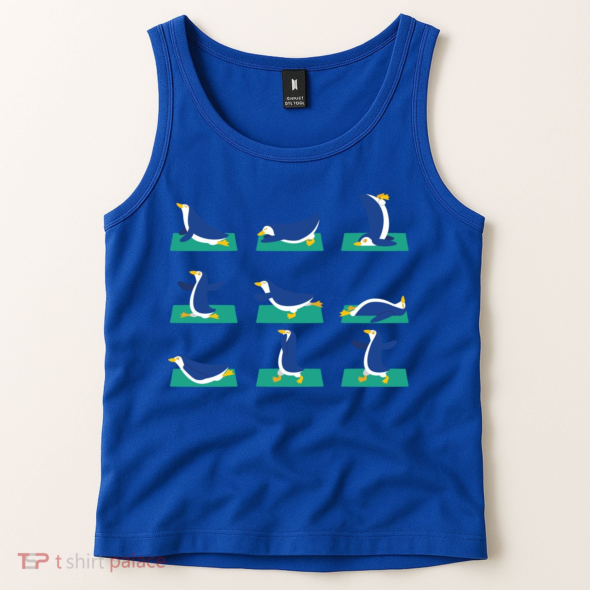 Penguin Yoga Poses Meditation Workout Exercise Mom Gift Funny Gift Tank Top