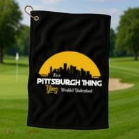 Pittsburgh Yinzer Pittsburghese Its A Pittsburgh Thing Yinz Golf Towel thumb 1
