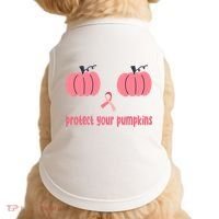 Protect Your Pumpkins Breast Cancer Awareness Doggie Tank thumb 0