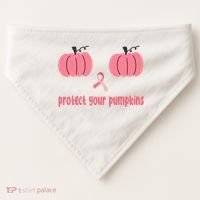 Protect Your Pumpkins Breast Cancer Awareness USA-Made Doggie Bandana thumb 0
