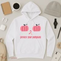 Protect Your Pumpkins Breast Cancer Awareness Hoodie thumb 3