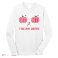 Protect Your Pumpkins Breast Cancer Awareness Long Sleeve Shirt thumb 0