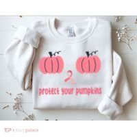 Protect Your Pumpkins Breast Cancer Awareness Sweatshirt thumb 2