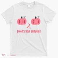 Protect Your Pumpkins Breast Cancer Awareness T-Shirt thumb 0