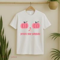 Protect Your Pumpkins Breast Cancer Awareness T-Shirt thumb 2