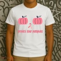 Protect Your Pumpkins Breast Cancer Awareness T-Shirt thumb 3