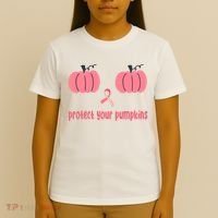Protect Your Pumpkins Breast Cancer Awareness T-Shirt thumb 4