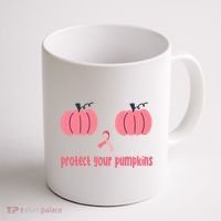 Protect Your Pumpkins Breast Cancer Awareness Coffee Mug thumb 1