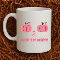Protect Your Pumpkins Breast Cancer Awareness Coffee Mug thumb 2