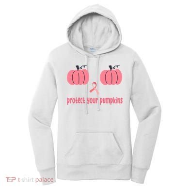 Protect Your Pumpkins Breast Cancer Awareness Women's Hoodie