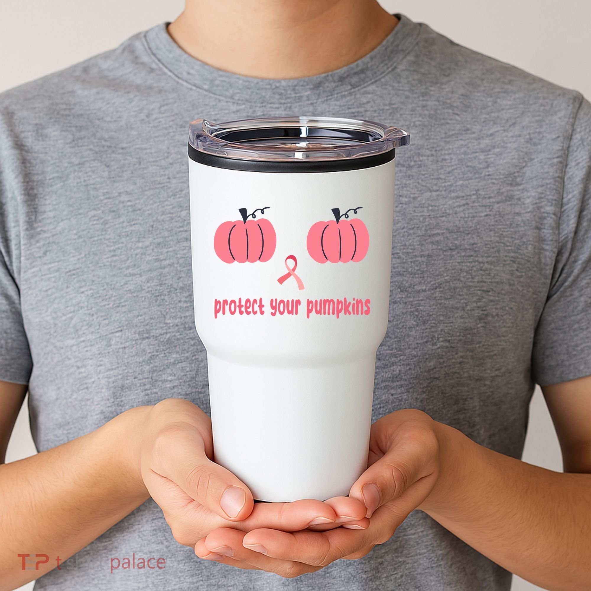 Protect Your Pumpkins Breast Cancer Awareness Tumbler