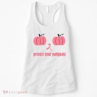 Protect Your Pumpkins Breast Cancer Awareness Women's Tank Top thumb 0