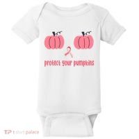 Protect Your Pumpkins Breast Cancer Awareness Baby Bodysuit thumb 0
