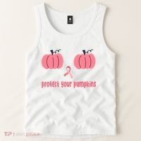 Protect Your Pumpkins Breast Cancer Awareness Tank Top thumb 2