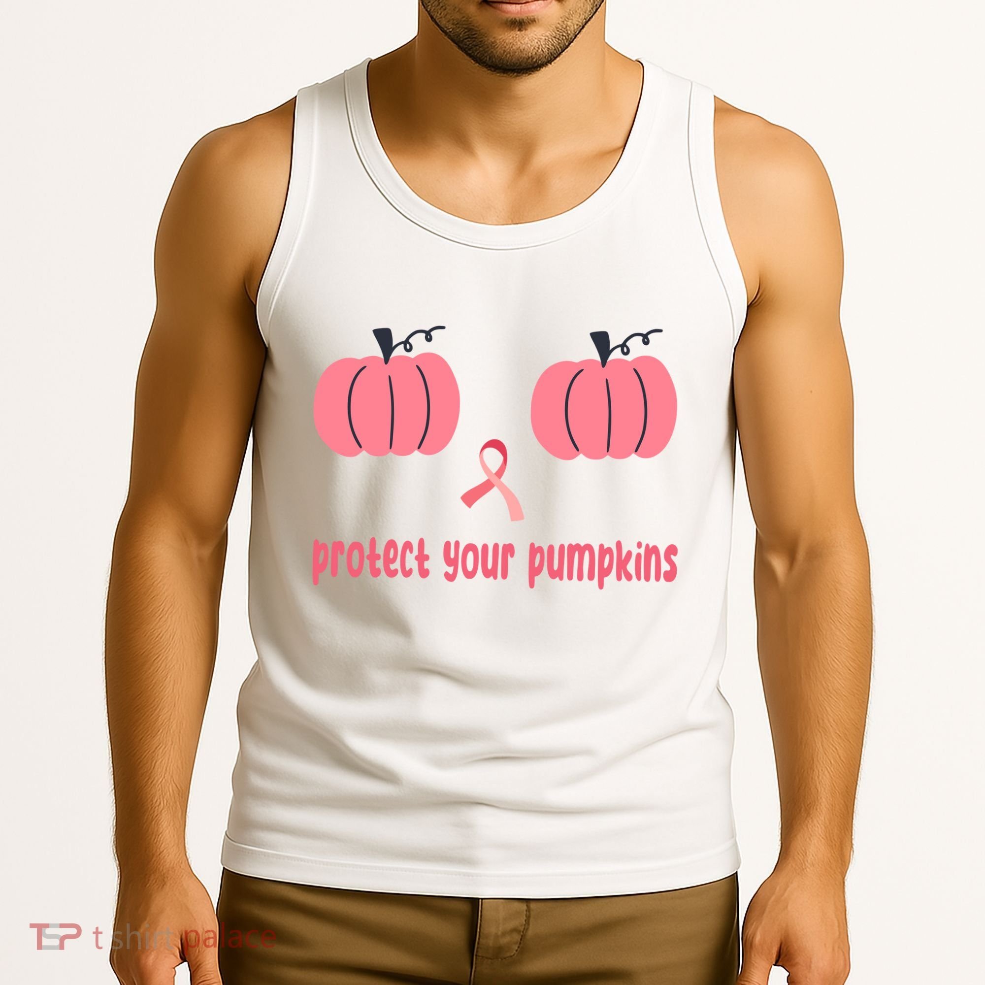Protect Your Pumpkins Breast Cancer Awareness Tank Top
