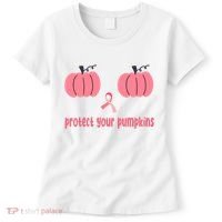 Protect Your Pumpkins Breast Cancer Awareness Women's T-Shirt thumb 0