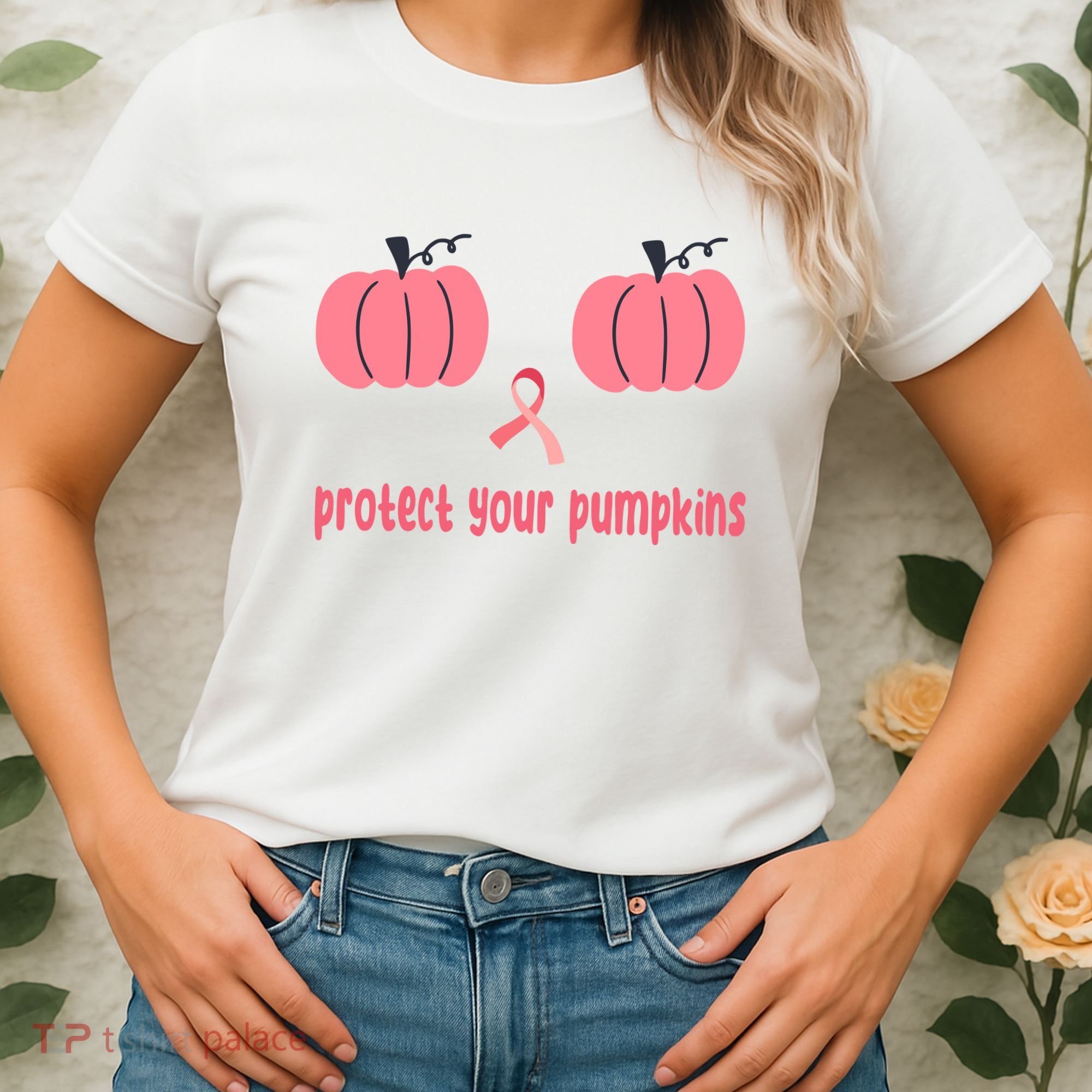 Protect Your Pumpkins Breast Cancer Awareness Women's T-Shirt