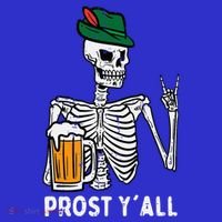 Prost YAll Skeleton Rocker Bavarian Rock Oktoberfest Hoodie thumb 2