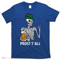 Prost YAll Skeleton Rocker Bavarian Rock Oktoberfest T-Shirt thumb 0