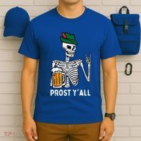 Prost YAll Skeleton Rocker Bavarian Rock Oktoberfest T-Shirt thumb 6