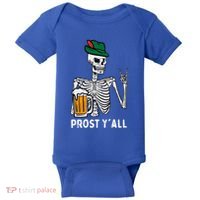 Prost YAll Skeleton Rocker Bavarian Rock Oktoberfest Baby Bodysuit thumb 0