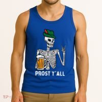Prost YAll Skeleton Rocker Bavarian Rock Oktoberfest Tank Top thumb 3