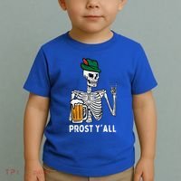 Prost YAll Skeleton Rocker Bavarian Rock Oktoberfest Toddler T-Shirt thumb 2
