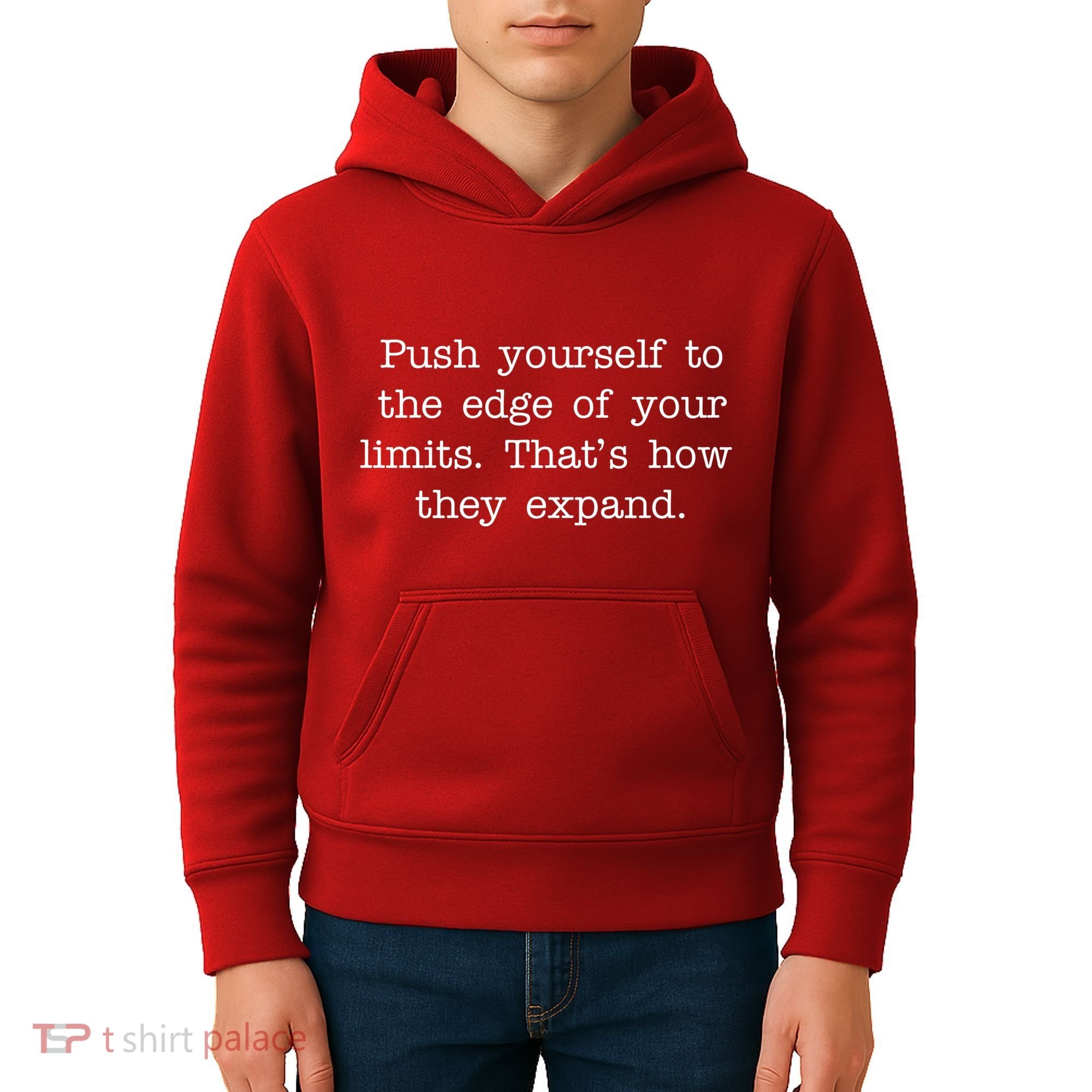 Push Yourself To The Edge Of Your Limits, That's How They Expand Kids Hoodie