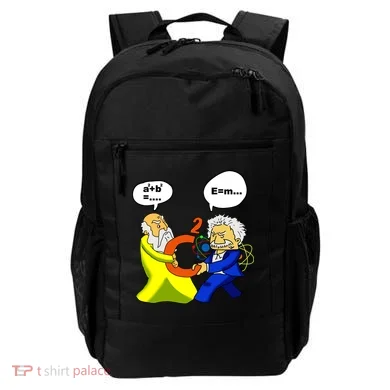 Pythagoras vs Einstein Funny Math Science Backpack