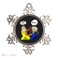 Pythagoras vs Einstein Funny Math Science Ornament thumb 0
