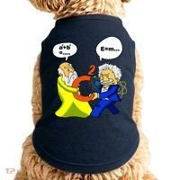Pythagoras vs Einstein Funny Math Science Doggie Tank thumb 0