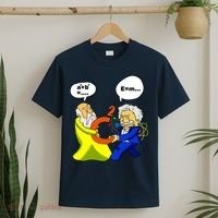 Pythagoras vs Einstein Funny Math Science T-Shirt thumb 2