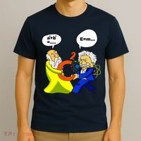 Pythagoras vs Einstein Funny Math Science T-Shirt thumb 3