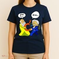 Pythagoras vs Einstein Funny Math Science T-Shirt thumb 4