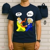 Pythagoras vs Einstein Funny Math Science T-Shirt thumb 6