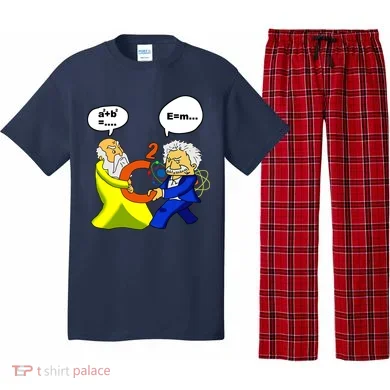 Pythagoras vs Einstein Funny Math Science Pajama Set