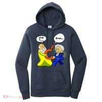 Pythagoras vs Einstein Funny Math Science Women's Hoodie thumb 0