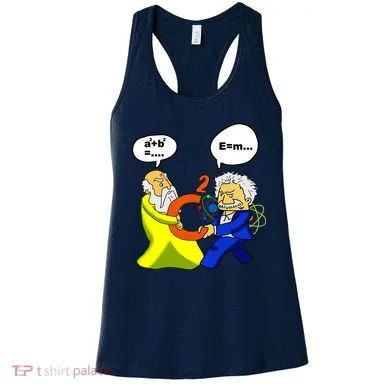 Pythagoras vs Einstein Funny Math Science Women's Tank Top