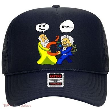 Pythagoras vs Einstein Funny Math Science Hat