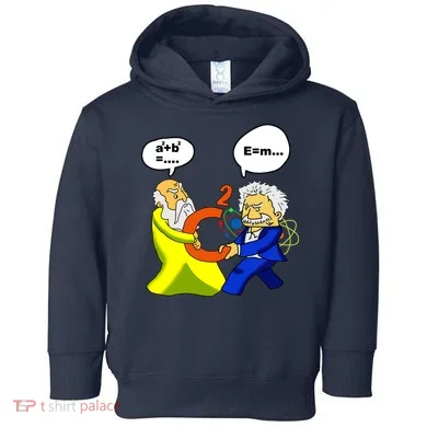 Pythagoras vs Einstein Funny Math Science Toddler Hoodie