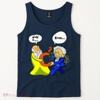 Pythagoras vs Einstein Funny Math Science Tank Top thumb 2