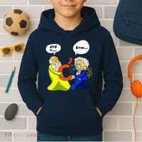 Pythagoras vs Einstein Funny Math Science Kids Hoodie thumb 2