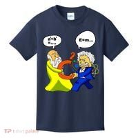 Pythagoras vs Einstein Funny Math Science Kids T-Shirt thumb 0