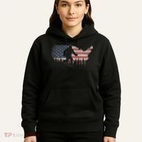 Patriotic Yeti Us Flag Sasquatch Cryptozoology Gift Bigfoot Hoodie thumb 5