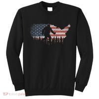 Patriotic Yeti Us Flag Sasquatch Cryptozoology Gift Bigfoot Sweatshirt thumb 0